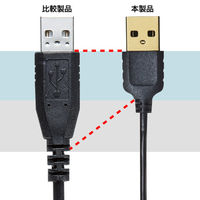 サンワサプライ 極細USB延長ケーブル Aオス-Aメス（延長タイプ） ブラック 2m USB2.0 KU-SLEN20BK 1本（直送品）