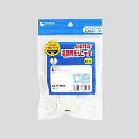 サンワサプライ JIS対応電話用モジュール ホワイト LA-FP-MJ4（直送品）