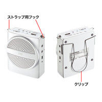 サンワサプライ ハンズフリー拡声器スピーカー(ホワイト) MM-SPAMP2W 1個（直送品）