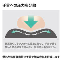 サンワサプライ リストレスト付きマウスパッド（レザー調素材、高さ高め、ブラック） W156×D254×H22.5mm MPD-GELPHBK 1個（直送品）