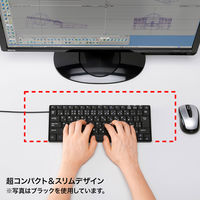 有線キーボード　パンタグラフ　コンパクト　ホワイト　SKB-SL18WN　サンワサプライ　1個