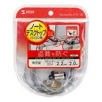 サンワサプライ パソコンセキュリティワイヤーロック(南京錠タイプ) SL-59 1個