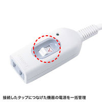 サンワサプライ 中間スイッチ付延長コード TAP-B7-1N 1個