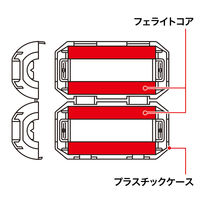 サンワサプライ フェライトコア TEL-NF2 1個（直送品）