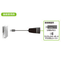 サンワサプライ USBハブ（USB HUB） 手元延長用2ポートUSB2.0ハブ ブラック バスパワー USB-2H215BK 1個（直送品）