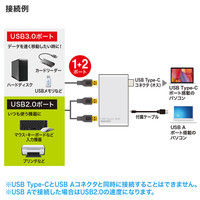 サンワサプライ USBハブ（USB HUB） USB Type Cハブ シルバー USB3.0 3ポート バスパワー USB-3TCH5S 1個（直送品）