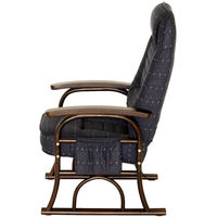 【軒先渡し】ヤマソロ 漣さざなみ ラタン高座椅子 座面高さ調整 4段階リクライニング ポケット付 ブルー 83-933 1脚（直送品）