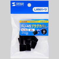 サンワサプライ RJ-45プラグカバー ADT-RJCVR2 1セット(10個入)