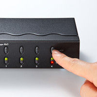 サンワサプライ ディスプレイ切替器（ミニD-sub（HD）15pin用）・4回路 SW-EV4N 1個（直送品）