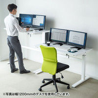 サンワサプライ 手動昇降デスク（W700） ERD-SH7070W 幅700×奥行700×高さ675～1125mm 1台（直送品）