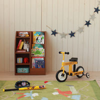 白井産業 リベルア マガジンラック 幅566×奥行296×高さ776mm ダークブラウン ダブル棚板 LIB-8055BS DK 1台（直送品）