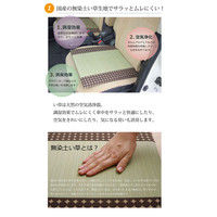 イケヒコ 車用カークッション 抗菌防臭 消臭 『マーブル無染土マチ付シート』 グリーン 約43×41cm 1個（直送品）