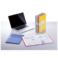 コクヨ クリヤーブックモッテ 固定式 A4縦 20ポケット 青 ラ-LM20B 1セット(20冊)