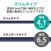 LANケーブル cat8 2m 爪折れ防止 ギガビット スリム より線 ブルー LD-OCTST/BM20 エレコム 1個