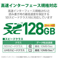 エレコム SDXCカード/データ復旧サービス付/UHS-I U1 45 MF-FS128GU11R 1個（直送品）