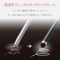 タッチペン スタイラスペン 超感度 ノック式 ブラック P-TPCNBK エレコム 1個