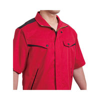 明石スクールユニフォームカンパニー 男女兼用半袖ブルゾン レッド×ブラック L UN3363-8-L（直送品）