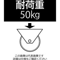 エスコ 50mm/M10 キャスター(自在金具・ねじ式) EA986GQ-21 1セット(3個)（直送品）