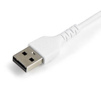 Startech.com 高耐久Lightning-USB-Aケーブル 30cm/ホワイト/アラミド繊維補強/Apple MFi認証 RUSBLTMM30CMW