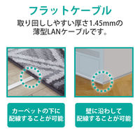 LANケーブル 10m cat6A準拠 爪折れ防止 ギガビット フラット より線 白 LD-GFAT/WH100 エレコム 1個