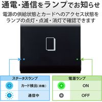 エレコム ICカードリーダライタ/非接触式/ケーブル1m/ブラック MR-ICA001BK 1個（直送品）