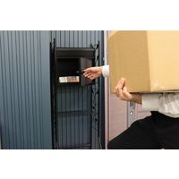 グリーンライフ 片手で開閉ポストダイヤル錠付 FH-614DK(MBK) 1台