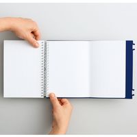 リヒトラブ hirakuno ツイストノート B6/セミB5E 21穴 リーフB6/10枚 セミB5E/10枚 ホワイト N1678-0 1セット(2冊)