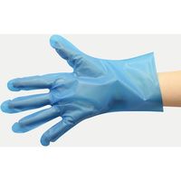 ポリストレッチエンボスストロング L 青 使い捨て TPE手袋 4000枚(200×20) 00654638（直送品）