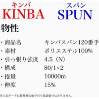 アズマ 工業用ミシン糸　キンバスパン#120/10000m　971番色 ksp120/10000-971 1本(10000m巻)（直送品）