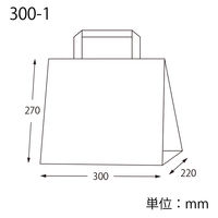 シモジマ 手提げ紙袋　フラットチャームバッグ　平手 300ー1 エコアッシュ 003277122 1袋（50枚入）
