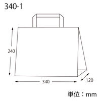 シモジマ 手提げ紙袋　フラットチャームバッグ　平手 340ー1 エコアッシュ 003277222 1袋（50枚入）