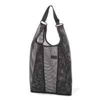 メッシュマーケットバッグ ブラック LAKOLE/ラコレ