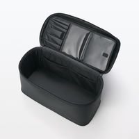 無印良品 ナイロンメイクボックス 黒 Ｌ 約３６×１６．５×２０．５ｃｍ 良品計画