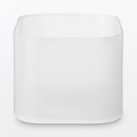 無印良品 再生ポリプロピレン入りメイクボックス １／２横ハーフ 約１５０×１１０×８６ｍｍ 1セット（1個×2） 良品計画