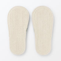 無印良品 ルームサンダル 前あき Ｍ ２３．５～２５ｃｍ用 生成×スモーキーグリーン 良品計画