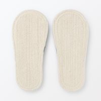 無印良品 ルームサンダル 前あき Ｌ ２５～２６．５ｃｍ用 生成×スモーキーグリーン 良品計画