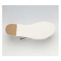 山一 抗菌キルティング2バンドサンダル ホワイト LL 7609WHLL 1足 68-0793-40（直送品）