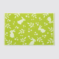 インド綿タオル地バスマット 北欧の森3色組 1パック（３色×各１）