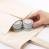 ロア・インターナショナル 羽なし 首掛け扇風機 Neck Band Fan Rolling ミントグレー DSN23088GR 1個