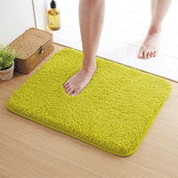 ふわふわ吸水バスマット ピスタチオグリーン 1セット（3個）