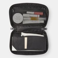 無印良品 ナイロンブック型ポーチ 黒 約２０．５×４×１２ｃｍ 良品計画