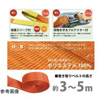 アズワン ラッシングベルト ワッカタイプ 固定側:1m 巻側:10m 67-2187-11 1本（直送品）