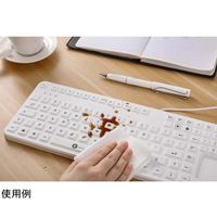 GETT 洗えるシリコンキーボード IP68保護 有線USBケーブル キー数109 KSI-U10210 1個 67-5721-43（直送品）