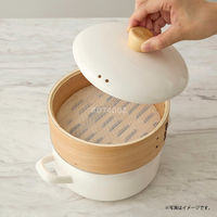 富士ホーロー ホーロー鍋 18cm IH ガス火対応 せいろ付き ホワイト SERー18W.W 1個