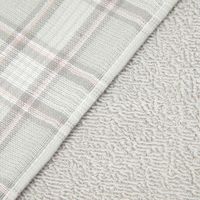 チェックガーゼパイルフェイスタオル グレー studio CLIP