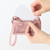 無印良品 ポリエステルカードケース ピンク 約８×１２ｃｍ 良品計画