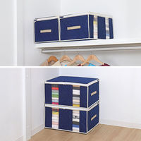 アストロ 消臭衣類整理袋 紺 2枚組 155-19 1セット(2枚組×10)（直送品）