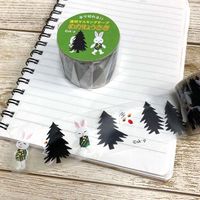 学研ステイフル せなけいこ めがねうさぎ 透明マスキングテープ 30mm幅 （森） M05065 1個