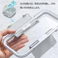 岩崎工業 イージーケアランチボックススリム1段800ml パッキン一体型 お弁当箱 Bー1492 ライトグレー 1個