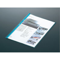 コクヨ　レールクリヤーホルダー＜カラーズ＞(PET)　A4タテ　約20枚収容　スカイブルー　　フ-TPC760B　1セット(10冊)